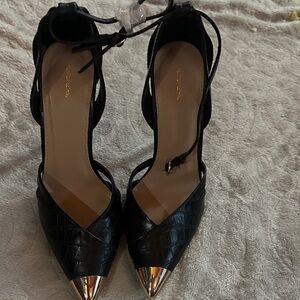 Black and Silver Women's Heels